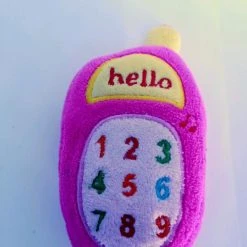 Vendora Κουδουνίστρα λούτρινη κινητό ροζ με ήχο.