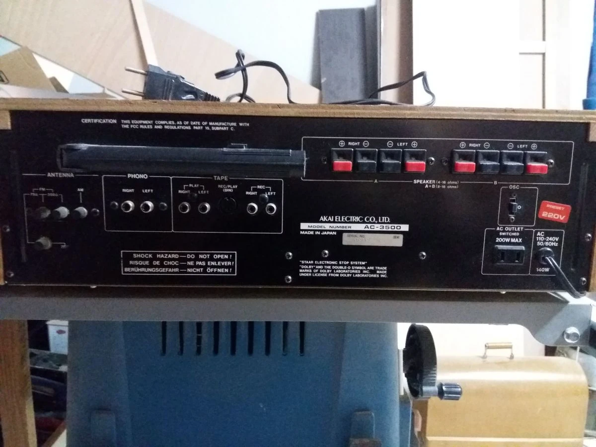 Vendora ΕΝΙΣΧΥΤΗΣ ΡΑΔΙΟΚΑΣΕΤΟΦΩΝΟ AKAI AC 3500 ΣΕ ΑΡΙΣΤΗ ΚΑΤΑΣΤΑΣΗ ΠΩΛΕΙΤΑΙ 140€ 5 Vendora ΕΝΙΣΧΥΤΗΣ ΡΑΔΙΟΚΑΣΕΤΟΦΩΝΟ AKAI AC 3500 ΣΕ ΑΡΙΣΤΗ ΚΑΤΑΣΤΑΣΗ ΠΩΛΕΙΤΑΙ 140€ - Image 4