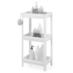 Vendora Ραφιέρα Πλαστική 3 Επιπέδων Λευκή Sidi Home Bianco