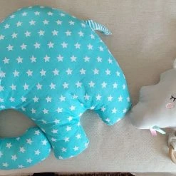 Vendora Βρεφικό χειροποίητο μαξιλαράκι και βελούδινο μουσικό συννεφάκι Minene