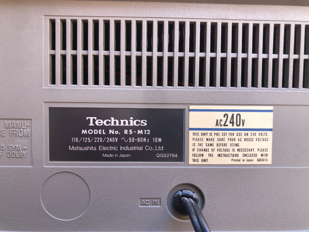 Vendora TECHNICS RS-M12 STEREO CASSETTE DECK - Silver/Grey μαζι με Original Operating Instructions !!! 1984 / Retro / Vintage 9 Vendora TECHNICS RS-M12 STEREO CASSETTE DECK - Silver/Grey μαζι με Original Operating Instructions !!! 1984 / Retro / Vintage - Image 7