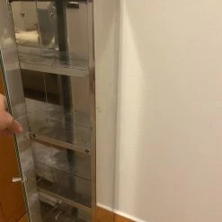 Vendora Ντουλάπι τοίχου από ανοξειδωτο μέταλλο με γυάλινη πορτα από το κατάστημα Veneti καλής ποιοτητος 75χ25χ10 -Vendora store 85f6196bb66a621b53cabef865c8f6cd8227c2c3 xl