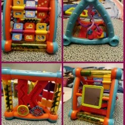 Vendora Τρίγωνο δραστηριοτήτων αψεγάδιαστο πεντακάθαρο με καθρέφτη, κυβακια, γράμματα, αριθμούς, καβουράκια, μπίλιες που τα κουνάει το μωρό με τα χεράκια του. Από 6 μηνών και πάνω