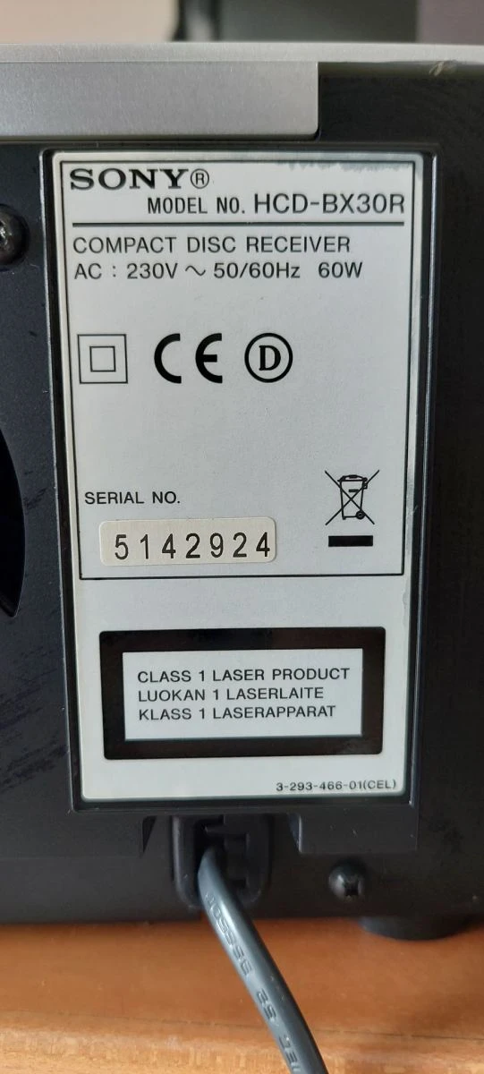 Vendora SONY HCD-BX-30R COMPACT DISC RECEIVER + ραδιοφωνο + USB Stick + AUDIO IN + τηλεκοντρόλ + βιβλιαράκι οδηγιες χρησης και 2 ηχεια 5 Vendora SONY HCD-BX-30R COMPACT DISC RECEIVER + ραδιοφωνο + USB Stick + AUDIO IN + τηλεκοντρόλ + βιβλιαράκι οδηγιες χρησης και 2 ηχεια - Image 3