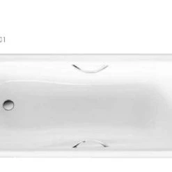 Vendora Μπανιέρα Roca Princess 170x75 με λαβές